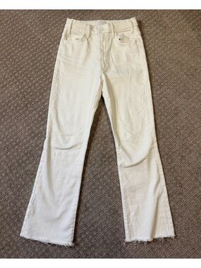 MOTHER white Straight Leg Jeans size 27